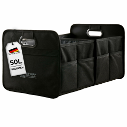 stuff from above Auto Organizer in schwarz - Kofferraumtasche - (57x35x30cm) - Antirutsch durch Klett - Kofferraum Camping Box - Große Autotasche - Zubehör Tasche - Kofferraumbox - auch für Kinder Angebot bei HelloDeals