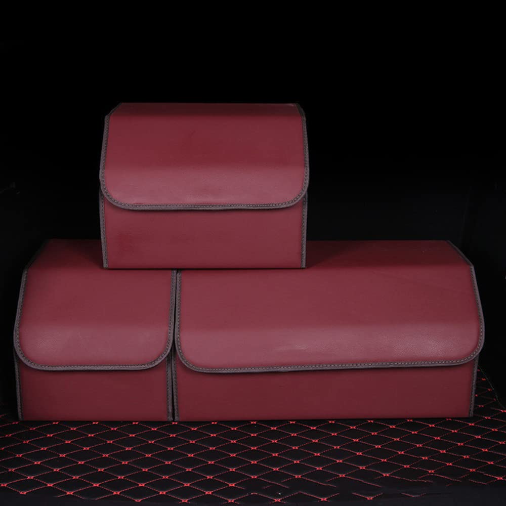 Auto Kofferraum Leder Organizer Box für Audi Q2 Q3 Q5 Q7 Q8 S1 S3 S4 S5 S6 SQ5 TT Faltbare Autotasche Organizer Wasserdicht mit Fächern Aufbewahrungs Box Zubehör, 1PCS XL-Red Style 1PCSXL Redstyle Angebot bei HelloDeals