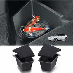 GAFAT [Verbessert] Tesla Model Y Juniper 2025 2026 Kofferraum Organizer, TPE Wasserdicht Aufbewahrungsbox für Kofferraumseitige, mit Beflockung Deckel, Tesla Model Y 2025 Zubehör (2 Stück) Model Y Juniper 2025- Angebot bei HelloDeals