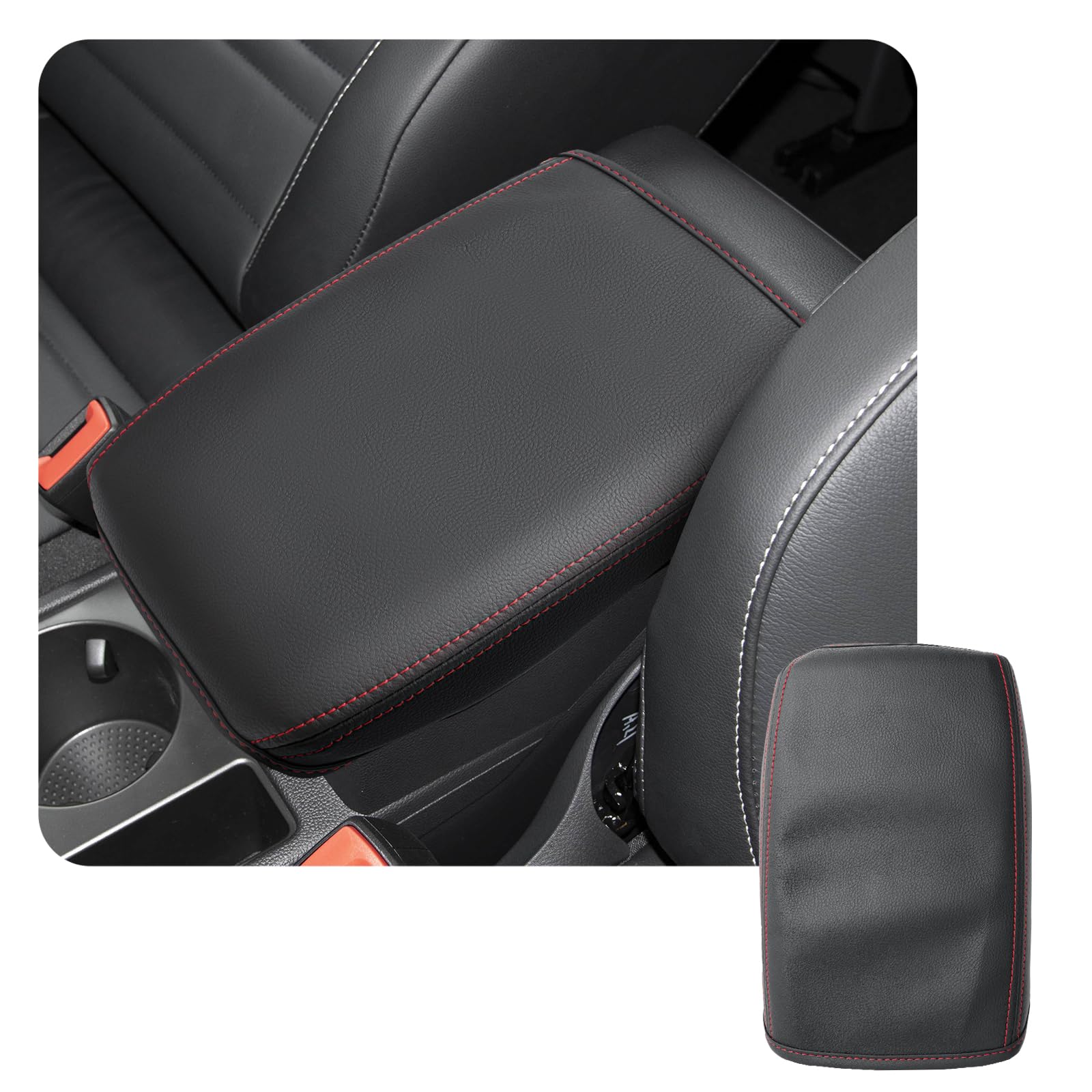 CDEFG Kompatibel mit Ford Tourneo Custom Transit Custom/VW Caddy 5/ Touran 2 5T 2022-2025 Mittelarmlehne Armlehnen Deckel Abdeckung Mittelkonsole Kunstleder Armlehne Box Cover Auto Zubehör Angebot bei HelloDeals