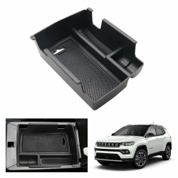 GAFAT J eep Compass 2021-2024 2025 Mittelkonsole Aufbewahrungsbox, Neu Compass 2021 Armlehne Organizer Tray Mittelarmlehne Handschuhfach, Compass Zubehör 2023 (Schwarz) Angebot bei HelloDeals