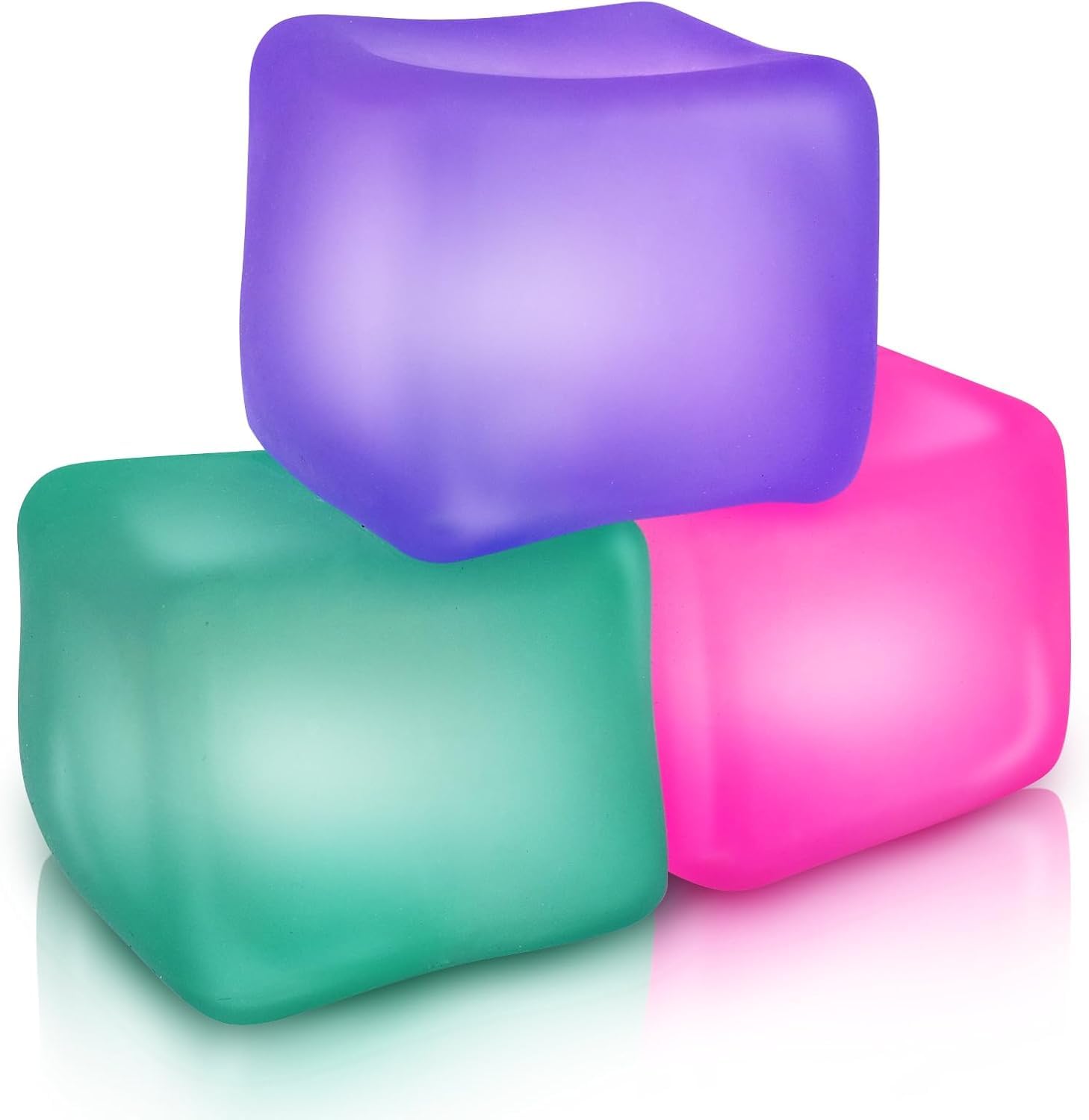 LESONG 3 Stück Sensory Stress Balls, Anti Stress bälle Anti Stress Spielzeug für Kinder Erwachsene, Squishy Stress Cube Stressabbau für ADHD Autismus Geburtstag Klassenzimmer Geschenke 3pcs Stress Balls Angebot bei HelloDeals