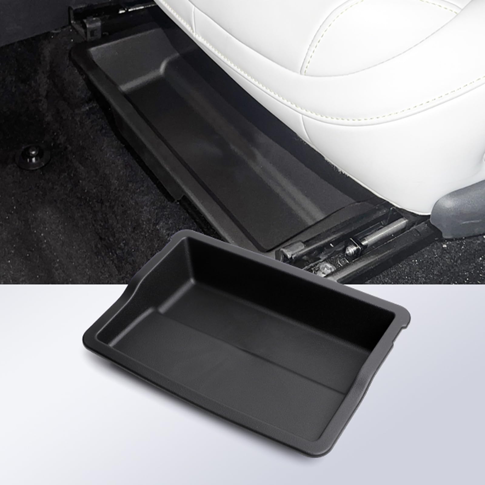 JULIK Unter Sitz Aufbewahrungsbox 2er Set für Xpeng G6 (2023-2025) - Versteckter Organizer unter Vordersitzen, TPE Wetterfest, schwarz Staufach unter den Vordersitzen Angebot bei HelloDeals