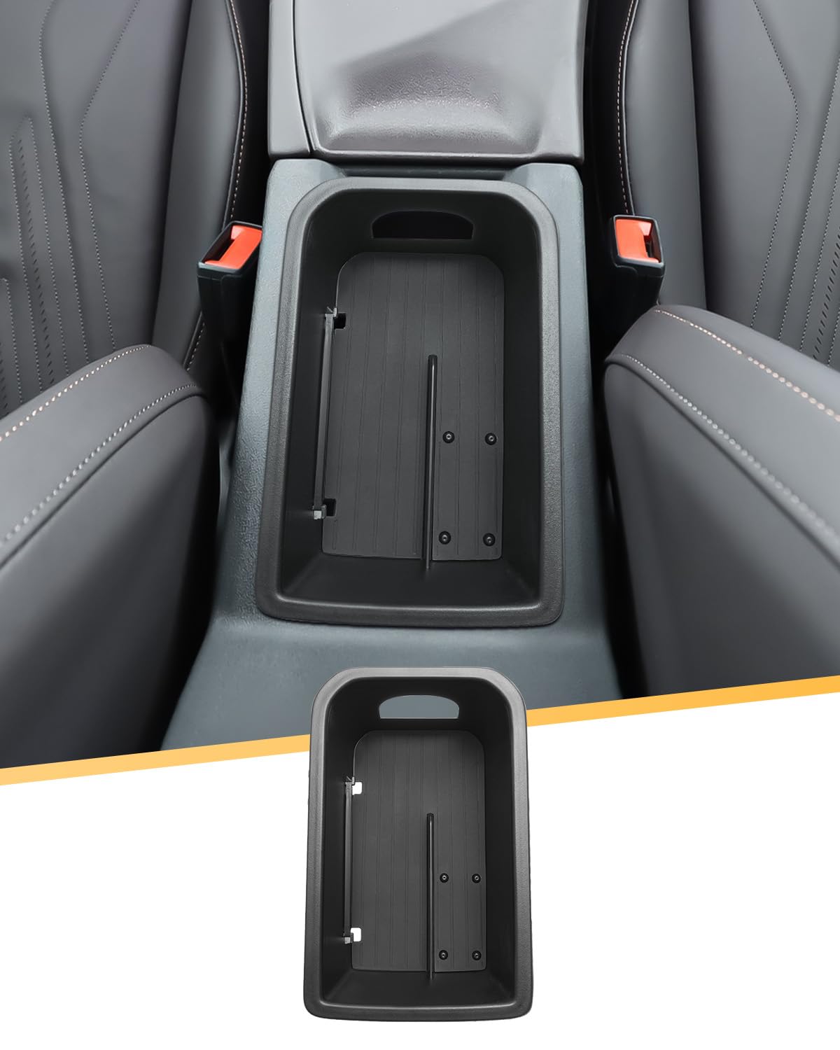 LFOTPP Kompatibel mit Cupra Terramar 2025 2026 Mittelkonsole Aufbewahrungsbox, Mittelarmlehne Handschuhfach Organizer Tray mit Rutschfester Matte, Für Terramar VZ 2.0/1.5 Hybird VZ Zubehör (Schwarz) Angebot bei HelloDeals