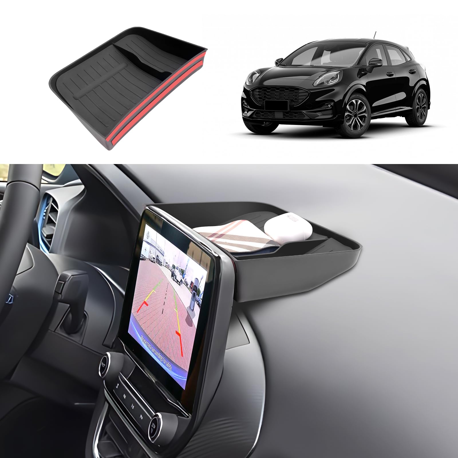 Coleya Mittelkonsole Aufbewahrungsbox Kompatibel mit Ford Puma 2020-2024, Ford Puma Zubehör Instrumententafel Handschuhfach, Puma Mittelkonsole Organizer Mit Rutschfestermatte (Schwarz) Für Ford Puma Für Instrumententafel, Mit Matten (Schwarz) Angebot bei HelloDeals