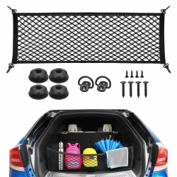 Fit4drive 90 x 30 cm Gepäcknetz Auto Kofferraumnetz für Auto Ladungssicherung, Kofferraum Netz Gepäck Organizer die Aufbewahrung von Ladung, Kleinwaren, Werkzeugen im Stamm von SUVs, Limousinen, Trans Angebot bei HelloDeals