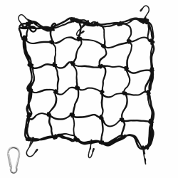 Gepäcknetz Fahrrad 40x40 cm, Gepäcknetz Fahrradkorb Hinten, Schwarz Gepäcknetz Motorrad mit Haken Netz für Fahrradkorb Helmnetz Motorrad Gumminetz klein Moped Zubehör Angebot bei HelloDeals