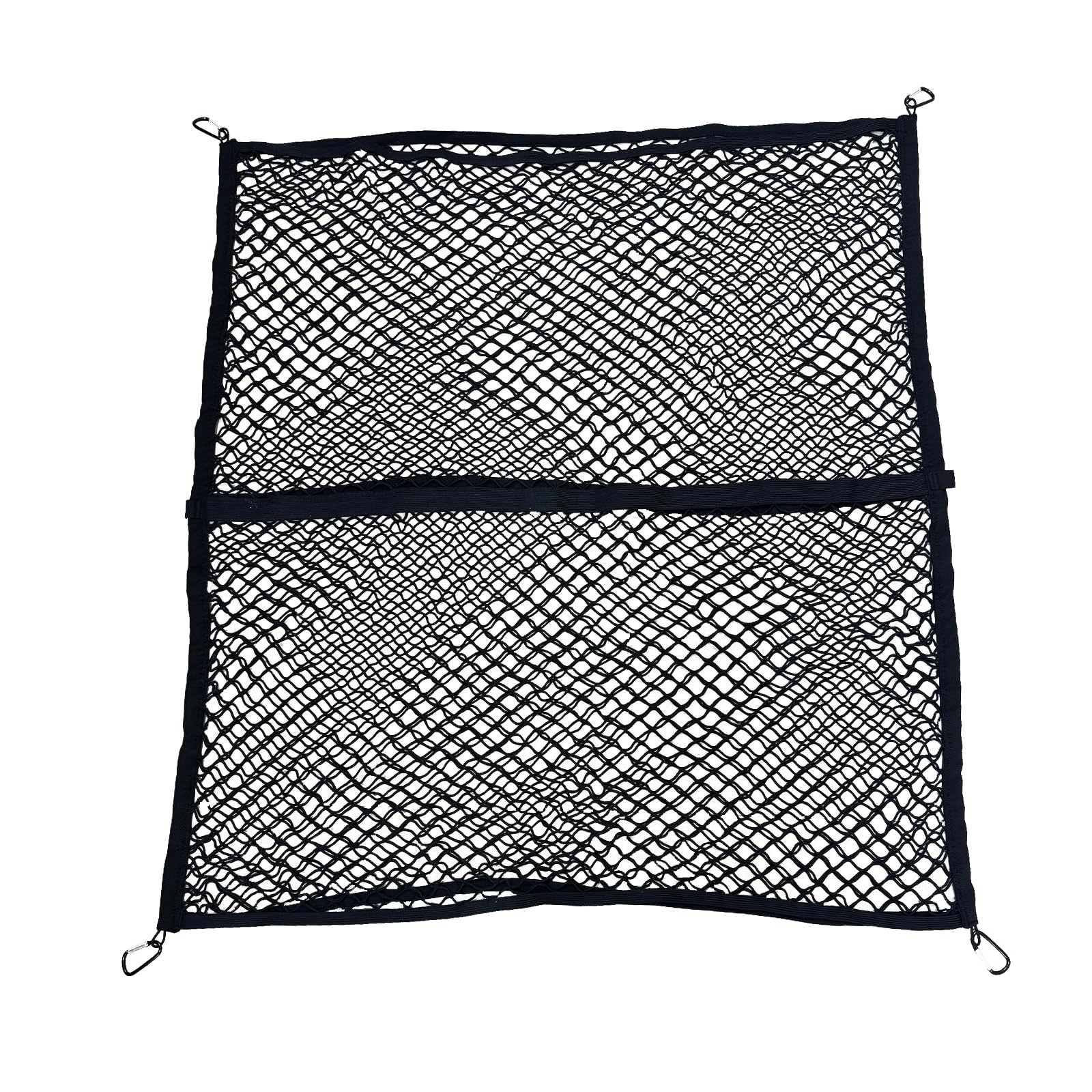 Hochelastisches Gepäcknetz Doppellagig. einfacher LKW-Bett-Organizer 1.5m x 1.2 m dehnbar bis 3 m x 2.1 m Geeignet für tägliche leichte Lasten von LKWs Auto Wohnmobil Mit 6 Metallhaken【1.5m x 1.2m】 1.5-1.2m Angebot bei HelloDeals