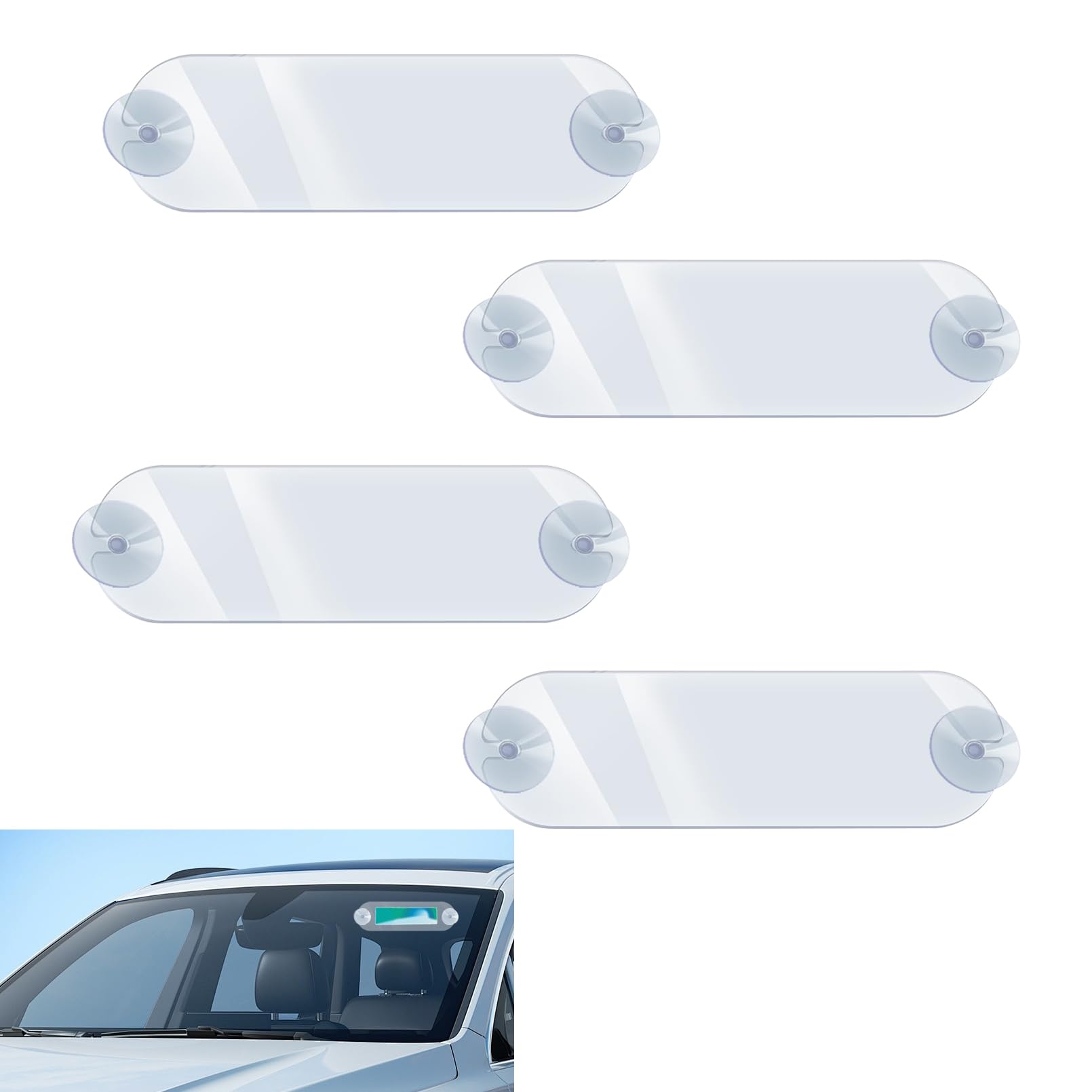 AABDTYYD 4 Stuks Parkscheinhalter Windschutzscheibe,Kartenhalter Auto,Parkausweis Halterung,Parktickethalter Auto, Entfernen,Universell für Alle Gängigen Mautpässe Angebot bei HelloDeals