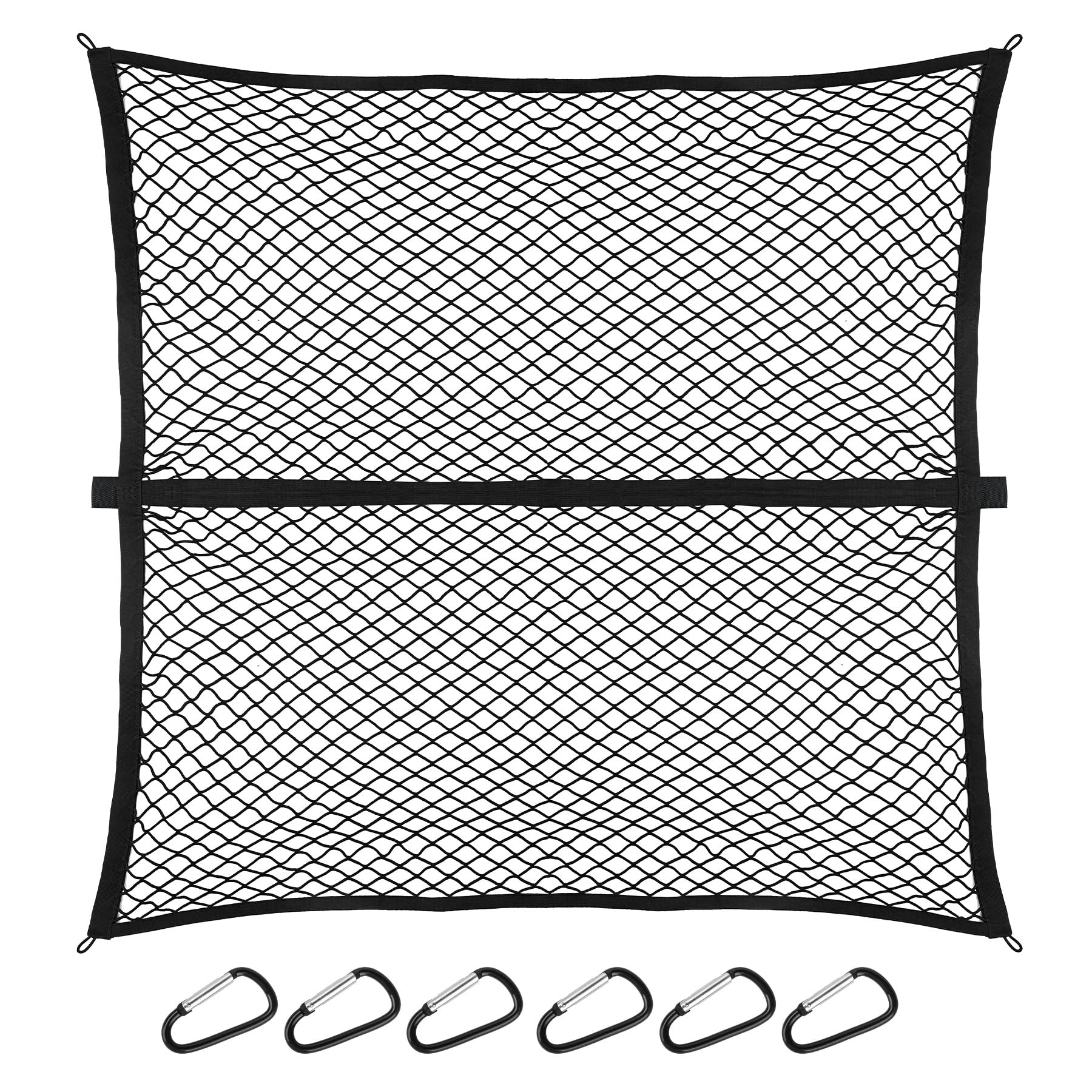 Fit4drive 120 * 120 Gepäcknetz Auto Kofferraumnetz für Großer SUV, Transporter, Busse, Transporter, Last sicher Kofferraum Netz Ladungssicherungsnetz Angebot bei HelloDeals