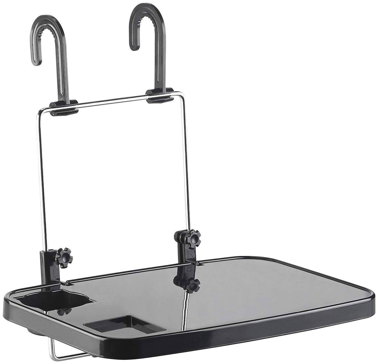 Lescars Autotisch: Kfz-Universal-Klapptisch mit Getränkehalter, für Lenkrad & Kopfstütze (Lenkrad Tisch, Klapptisch Auto, Tablet Halterung) Angebot bei HelloDeals