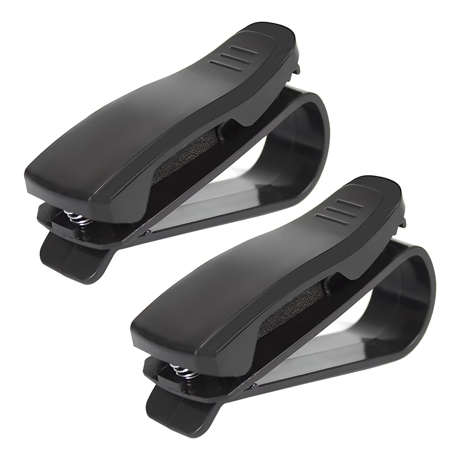 WOLMIK Brillenhalter für Auto Sonnenblende, 2 Stück Sonnenbrillen Halterung für Auto Visier Zubehör, Ticket-Kartenclip, Schwarz Angebot bei HelloDeals