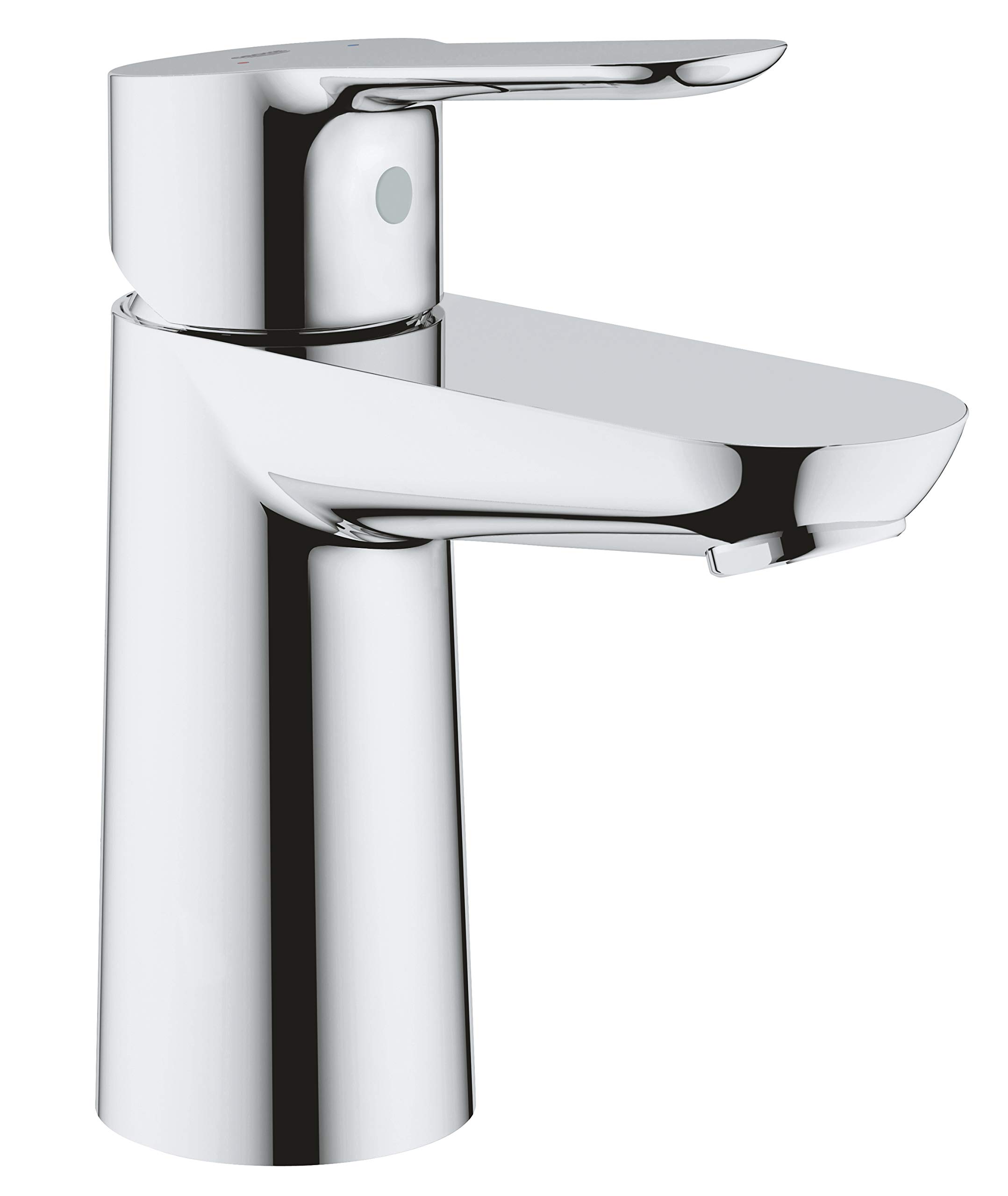 GROHE BauEdge, Waschtischarmatur, wassersparend (Wasserhahn für das Bad, 15cm hoch, mit Keramikkartusche, einfache Installation am Waschbecken), chrom, 23330000 Chrom S-Size Glatter Körper Angebot bei HelloDeals