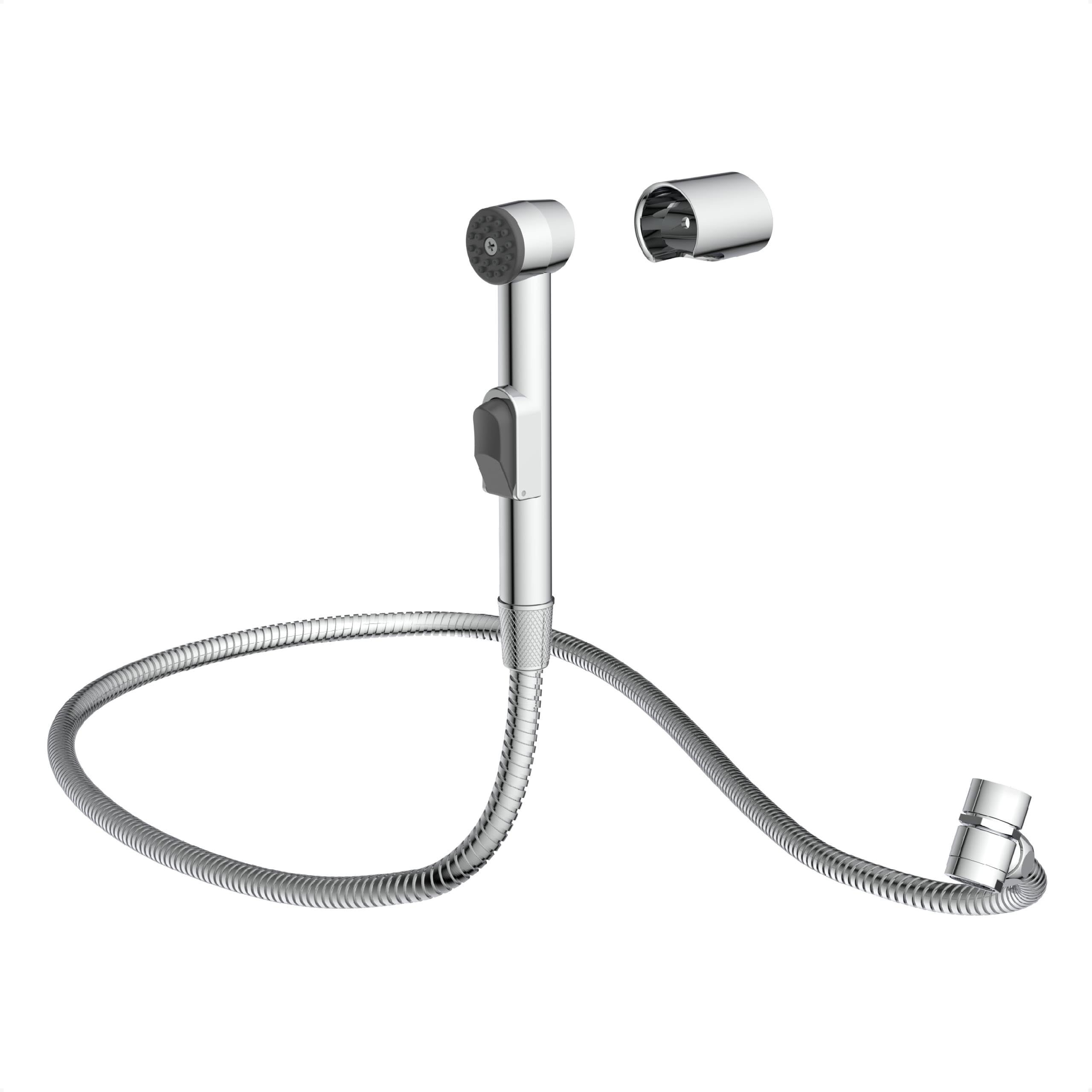 EISL DX25 Waschbeckenbrause, Handbrause für Küche, Bad, Waschküche oder Werkstatt, Waschbeckendusche, ideal zum Nachrüsten, Set mit Schlauch (150mm) und Adapter, Toilettenbrause, Chrom Angebot bei HelloDeals