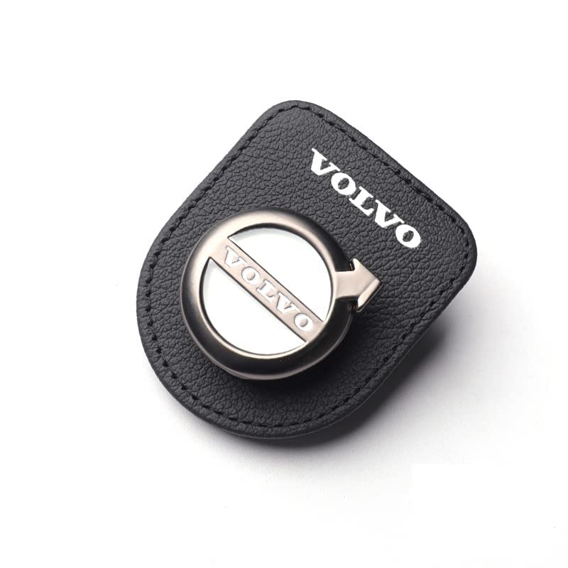 ZENCIX Leder, Auto Sonnenbrillenhalter, Für Volvo XC60 S40 S60 S90 XC40 XC70 XC90 V40 V60 V90 S80 S80L, Auto Sonnenblenden Brillenclip, Ticketkarten Clip, Innendekorationszubehör,Bla-ck Angebot bei HelloDeals