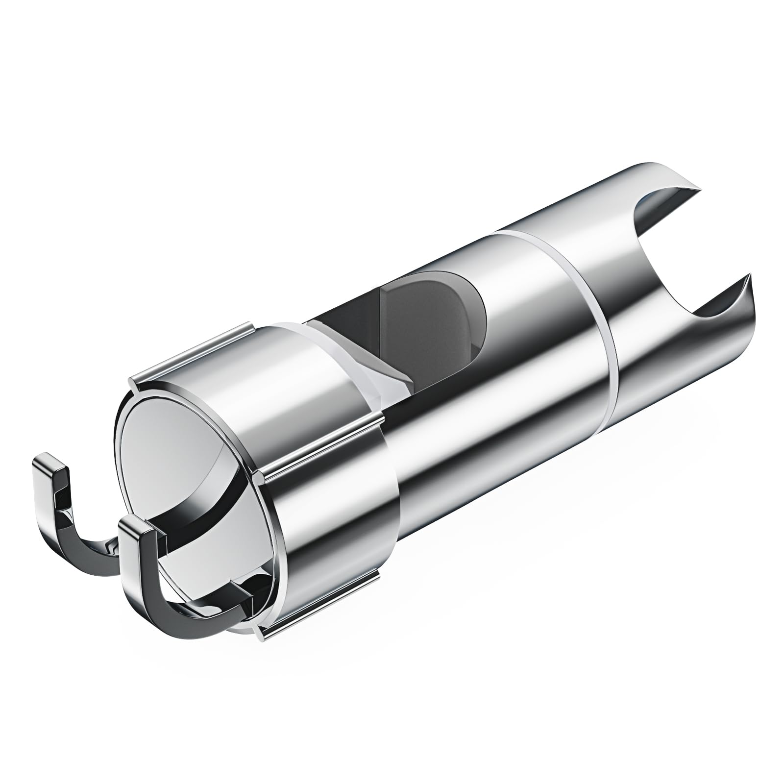 Alyvisun Verstellbarer Handbrause Halterung mit 2 Haken, Universal Duschkopfhalterung Ohne Bohren für 16-27 mm, Verchromt Brausehalter für Duschstange, 360° Drehbar, Einfache Installation 19–22mm Einzeln Angebot bei HelloDeals