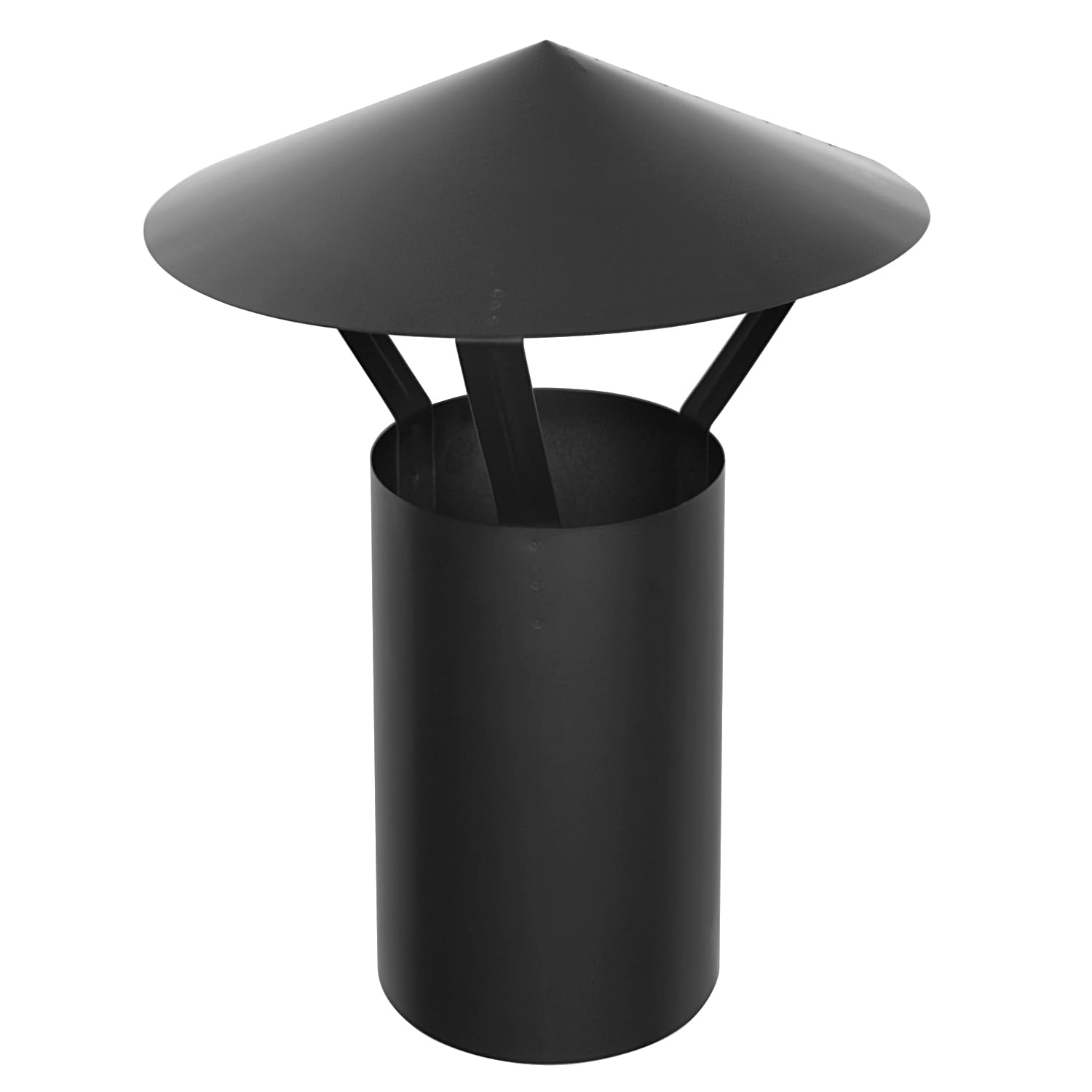 raik Rauchrohr Regenhaube für Ø150 mm Rauchrohre Schwarz einwandig 0,6 mm Stärke feueraluminiert wetterfest Gesamthöhe 435 mm 150 Schwarz Angebot bei HelloDeals