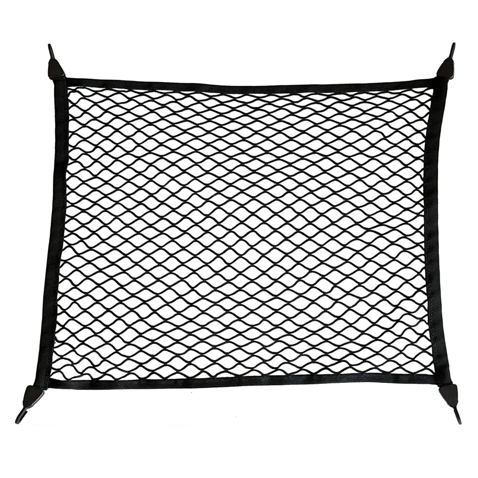 VOVANE Kofferraumnetz Gepäcknetz Auto, 80x60cm, Erstreckt Sich auf 160x120cm, Universal Auto Netz mit 4 massiven Haken, Nylon Super Elastisch Kofferraum Netz Organizer, Gepäckschutznetz. 1 Stück80×60cm Gepäcknetz Angebot bei HelloDeals
