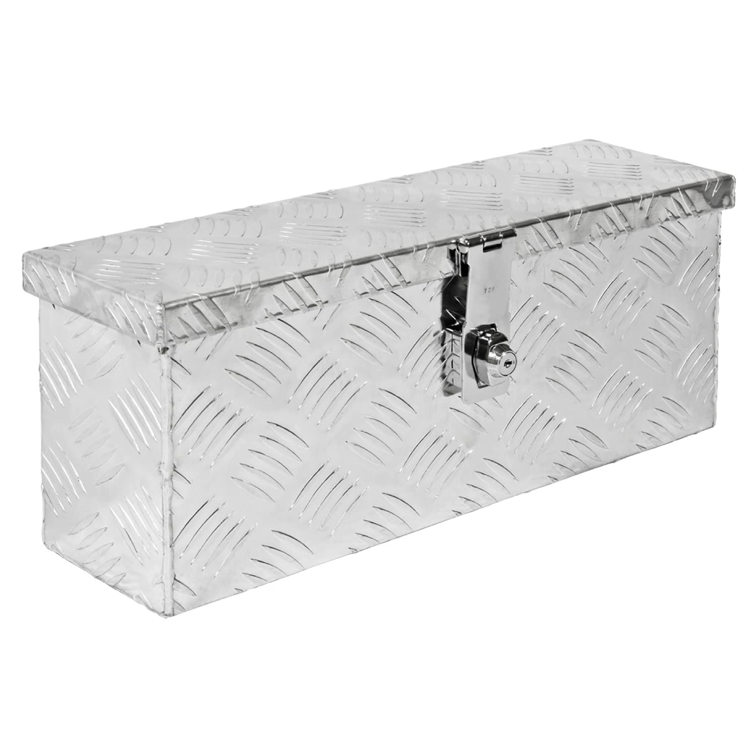 Trucky Truckbox, Deichselbox Aluminium, Anhängerbox 15 Größen, Werkzeugkiste mit Schloss und Schlüssel, stabil und wasserdicht, Boxentyp:D015 (50 x 14 x 20 cm) Angebot bei HelloDeals