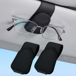 Sivono 2 STK Magnet Auto brillenhalter Leder, Sonnenbrillenhalter, Brillenhalter für Auto, Auto Brillenhalter Sonnenbrillen Halterung für Auto, Sonnenblende Universal Angebot bei HelloDeals