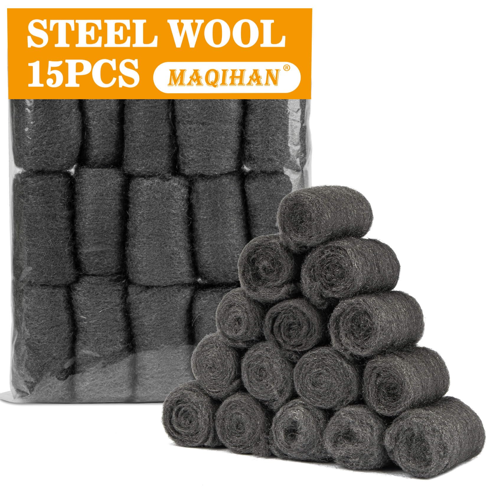 Stahlwolle 0000 Gegen Mäuse Vertreiben - MAQIHAN 15 Stück Metal Polish Stahlwolle Fein 0000 Gegen Ratten Steel Wool 0000 Eisenwolle Nagerschutz Bauschaum Angebot bei HelloDeals