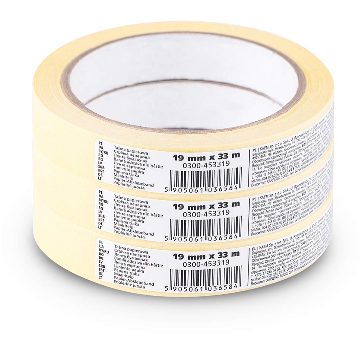 Scley 3 Stk Malerkrepp/Kreppband 19 mm x 33 m Serie 545, Papier Malerband, Abdeckband für Maler mit Kautschukkleber 19 mm x 33 m 3 Stück Serie 545 Angebot bei HelloDeals