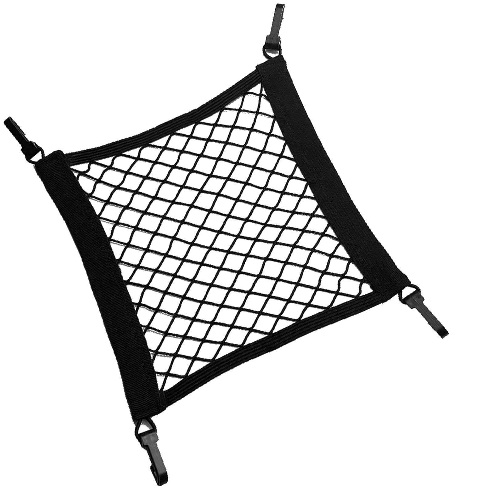 Hpbaggy Gepäcknetz für E-Scooter & E-Bikes 30 * 28cm, Motorrad Gepäcknetz mit 4 Haken, Auto Kofferraumnetz, Fahrradkorbnetz, Gepäckschutznetz, Helmspannnetz, für Aufbewahrung Ladungssicherung Schwarz3 Angebot bei HelloDeals