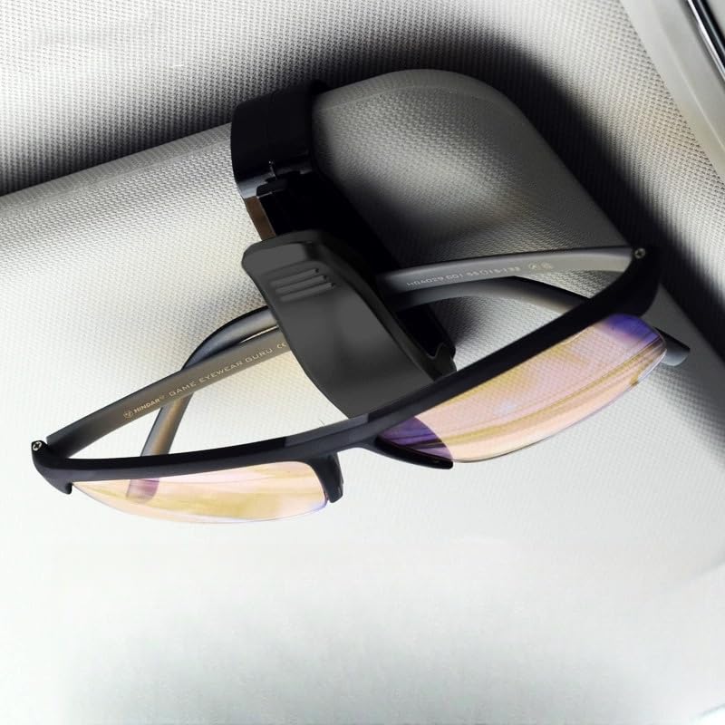 Auto Brillenclip Auto Brillenhalter Brillenkarte Clip Auto Zubehör Haltbarer Kunststoff für Fahrer Beifahrer Klimaanlage Entlüftung Tür Dashboar, Schwarz, Einheitsgröße Angebot bei HelloDeals