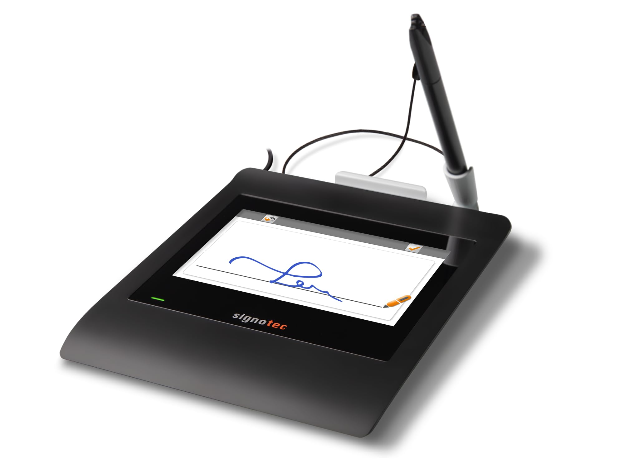signotec Gamma - Unterschriftenpad 5" Farb-LCD, Hochauflösender ERT-Stiftsensor, 2.048 Druckstufen, 500 Hz Abtastrate, RSA-Verschlüsselung, USB-Anschluss Angebot bei HelloDeals