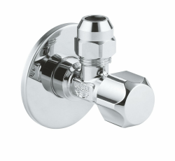 GROHE | ECKVENTIL - Sicherungstechnik | für Einhandmischer mit selbstdichtendem Anschlussgewinde, Wandanschluss 1/2 Zoll mit Schubrosette, Abgang 3/8 Zoll | 22023000 Angebot bei HelloDeals