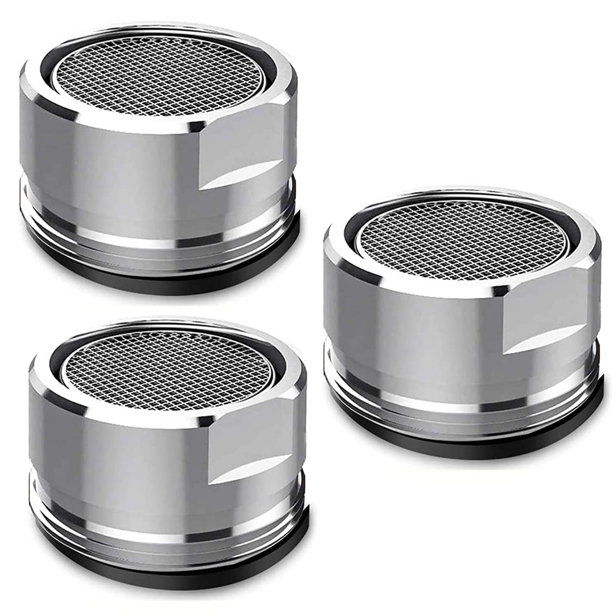 3 Stück Wasserhansip, Wasserhahn Sieb Strahlregler, 24mm Diffusor Hahn für Küche und Bad, Metallisch Außengewinde Wasserhahn Ersatzteil mit Dichtung Angebot bei HelloDeals