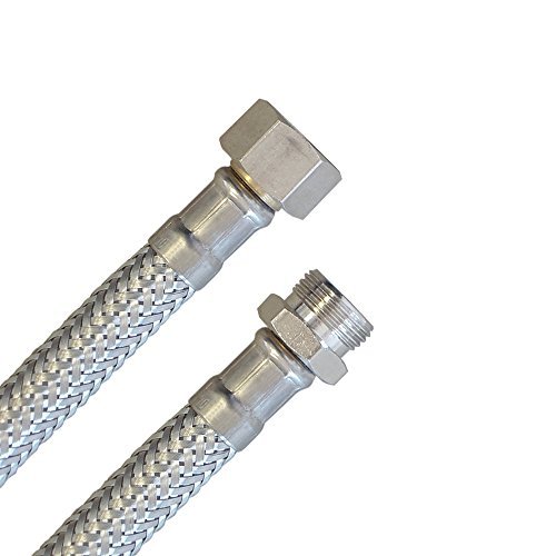 H2O-Flex® Panzerschlauch 3/8" Überwurfmutter x 3/8" Außengewinde, IG/AG Flexschlauch DN8 Verbindungsschlauch für Armatur Sanitär Schlauch mit Trinkwasserzulassung 300mm 30cm / 300mm Angebot bei HelloDeals