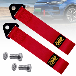 GD HUA 2 Stück Abschleppseil für Rennwagen, Hochfestes Abschleppseil, Stoßstangen Abschleppseile, Abschleppschlaufe Universal, Zugseil Hochfestes für Fahrzeug-Front- und Heckstoßfänger (Rot) Angebot bei HelloDeals