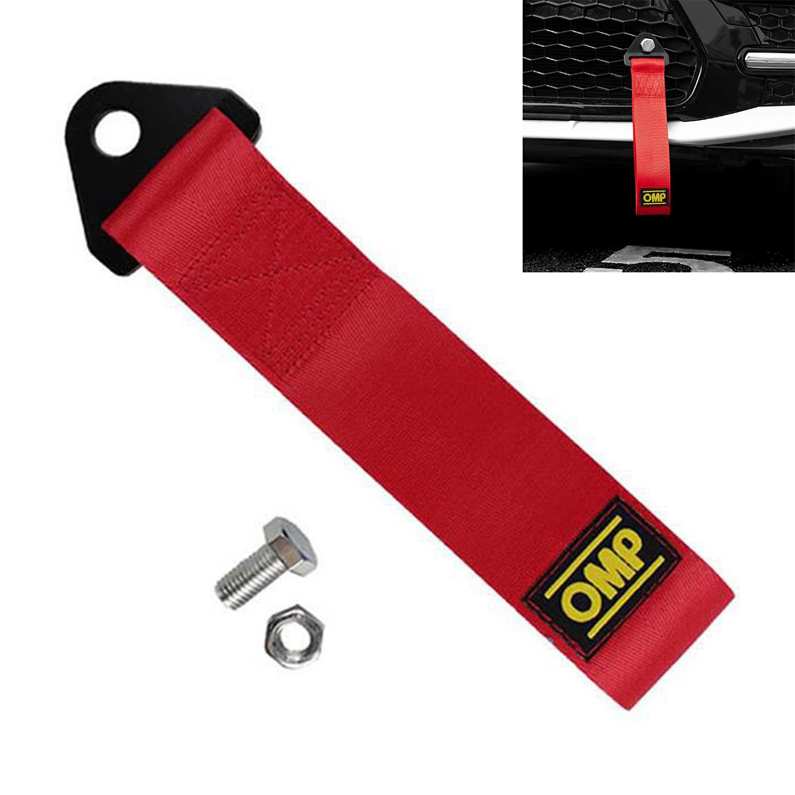 Racing Auto Anhänger Seil,Racing Abschleppgurt,Abschleppschlaufe,Universal Hochfestes Abschleppseil,Abschleppseil aus Nylon,Auto Abschleppschlaufe,Multifunktionales Traktionsseil 1 Stück Rot Tokaneit Angebot bei HelloDeals