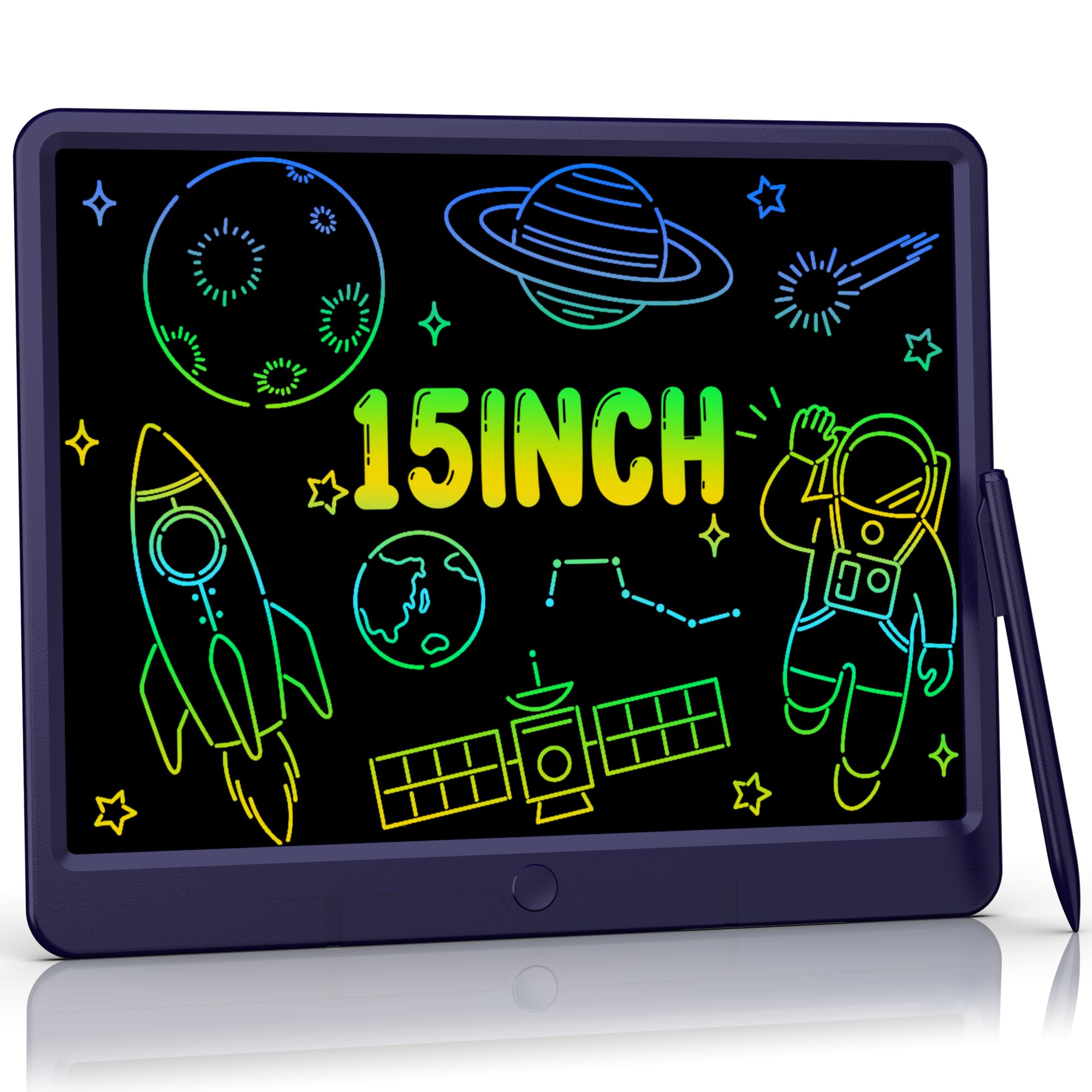 TUGAU LCD Schreibtafel für Kinder Buntes Display Zeichenbrett Löschbarer Zaubertafel Kinderspielzeug Mädchen Jungen Spielzeug ab 2 Jahren Geburtstags Geschenke Blue Angebot bei HelloDeals