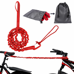 URAQT Abschleppseil Fahrrad Kinder,3 Meter Fahrrad Abschleppseil Kinder Selbsteinziehend Tragfähigkeit 500 lbs Elastisch Recovery Tow Strap Abschleppgurt für Kinder Fahrrad MTB Oder Mountainbike Rot Angebot bei HelloDeals
