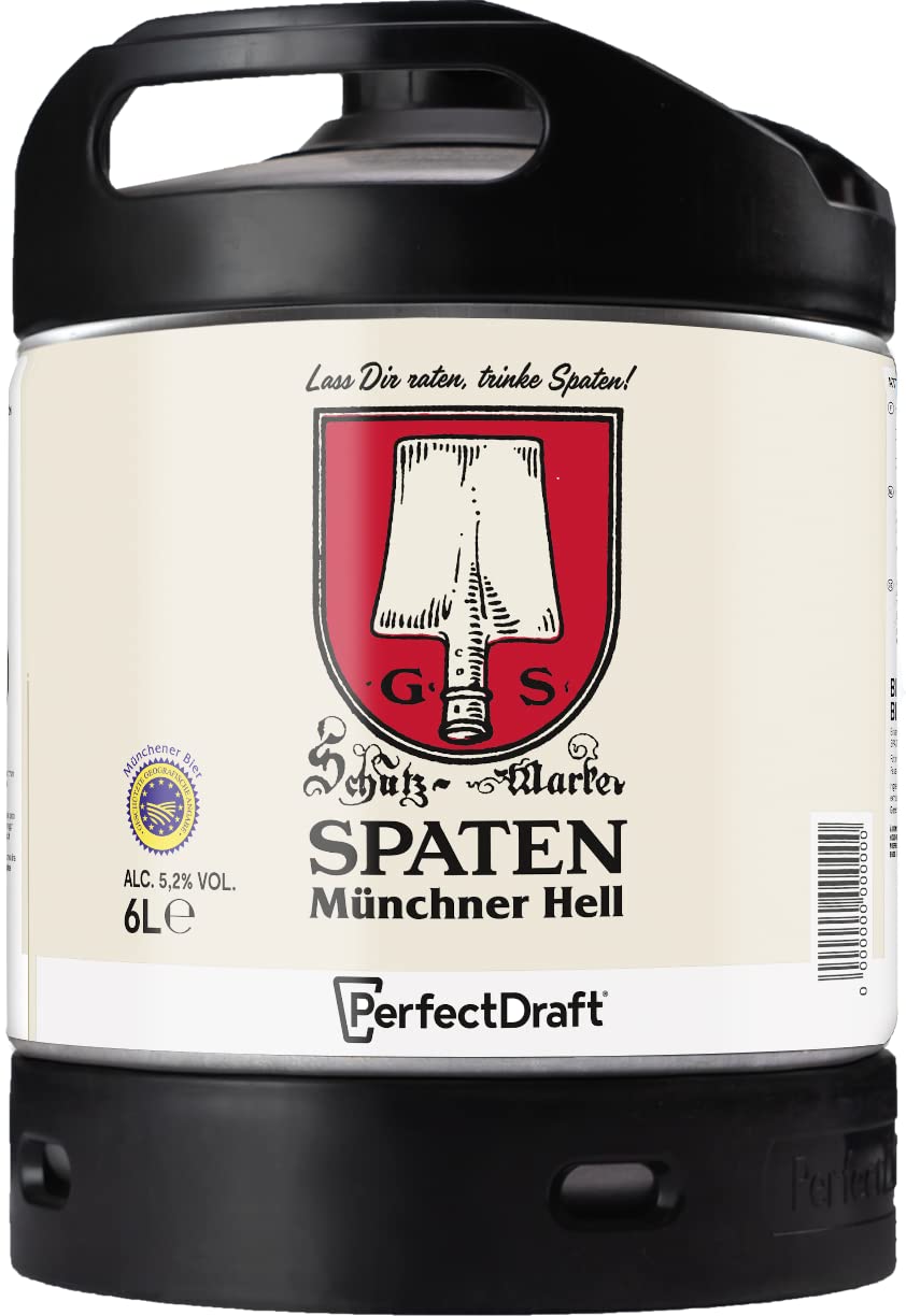 PerfectDraft Spaten Münchner Hell, Helles aus München, Bier (1 x 6l), Mehrweg Fassbier Angebot bei HelloDeals