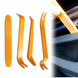 MEXRUMI 4 Stück Auto Plastik Hebelwerkzeug Kunststoff Hebelwerkzeug Auto Zierleistenkeile Set Universal Demontageubnd Reparatur Werkzeuge Für Entfernung Autotür Türverkleidung Und Fahrzeug Dash (Orang Angebot bei HelloDeals
