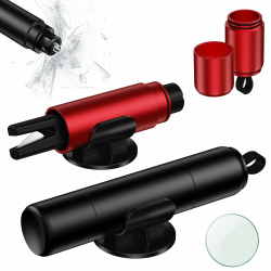 NEUTYPECHIC 2 Stück Gurtschneider Notfallhammer fürs Auto, 2 In 1 Nothammer Auto mit Gurtschneider, mit Tragbarer Fensterbrecher und Sicherheitsgurt Cutter, für Autoscheibe Notfallrettungs fürs Auto Angebot bei HelloDeals