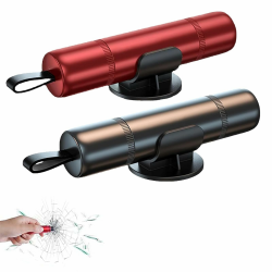 gvivej Notfallhammer Auto, 2 Stück Gurtschneider Notfallhammer Mini, 2 In 1 Safety Nothammer Auto mit Gurtschneider, Notfallhammer Fürs Auto, Bus, Schwarz + Rot Angebot bei HelloDeals