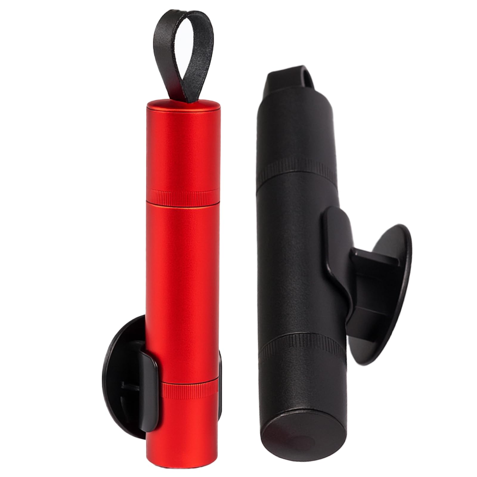 JcvPot Safety First 24 Auto Notfallhammer, 2er Set Notfallhammer Auto Mit Gurtschneider, Gurtschneider Notfallhammer, Aluminiumlegierung, Rot Und Schwarz, 92x24x17x31 Mm Angebot bei HelloDeals