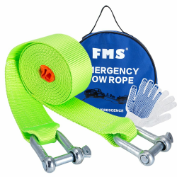 FMS Superstretch Abschleppseil, Schleppseil bis 5 Tonne, 3,8 Meter lang, Nylon Erholte Schwerlastschlepper mit 2 Haken (Grün) Angebot bei HelloDeals