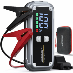 Starthilfe Powerbank, 6000A Spitzenstrom Starter Powerbank Tragbare Auto Starthilfe mit USB-Schnellladung 3.0, LCD Bildschirm, Taschenlampe, 12V für Alle Benzinmotor/8,0L Dieselmotor Angebot bei HelloDeals