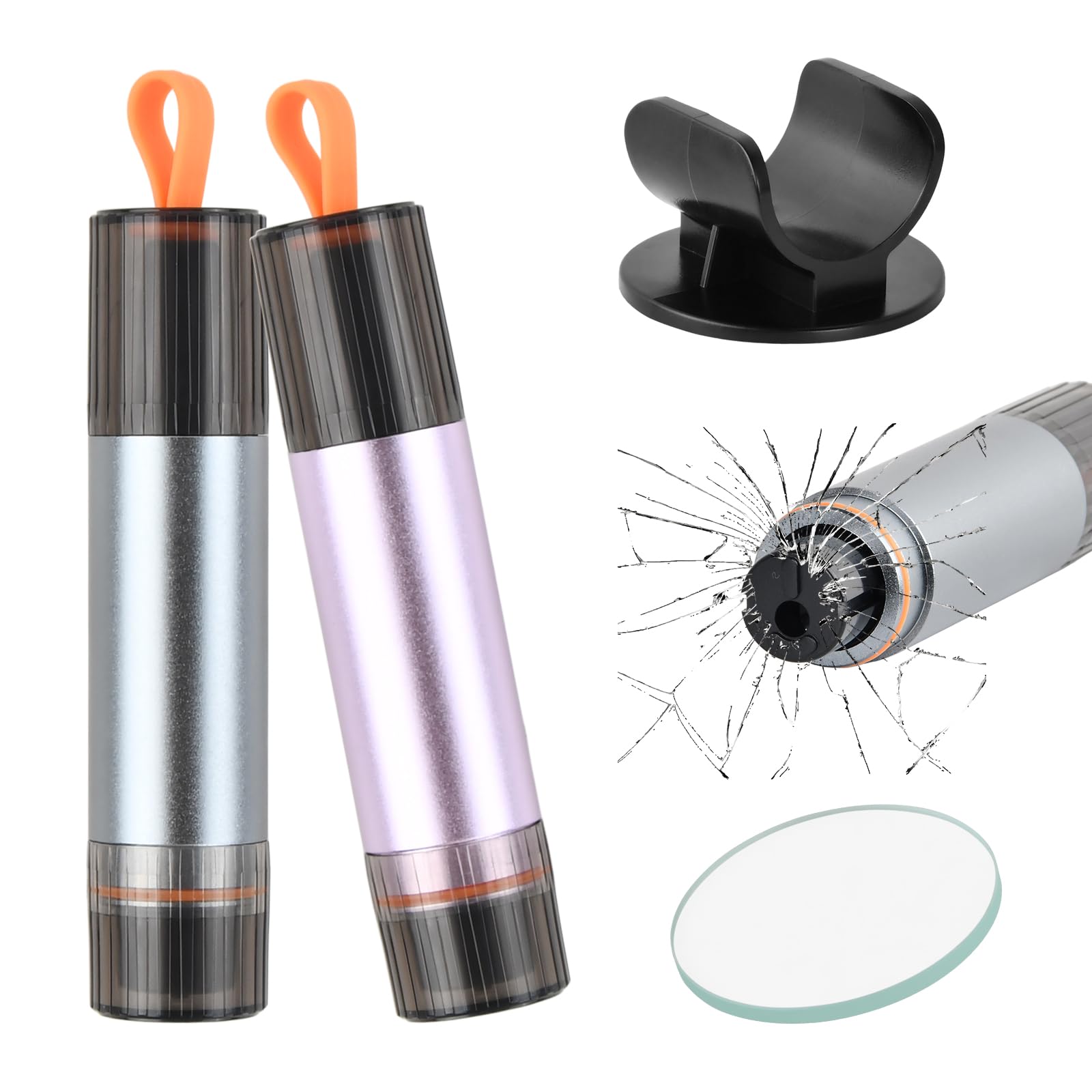 2 Stück Gurtschneider Notfallhammer Auto, 2-in-1 Rettungshammer mit Gurtschneider & Glasbrecher – Tragbarer Notfallhammer für Autoscheiben, Sicherheitsgurt Cutter – Notfallausrüstung für Auto Angebot bei HelloDeals