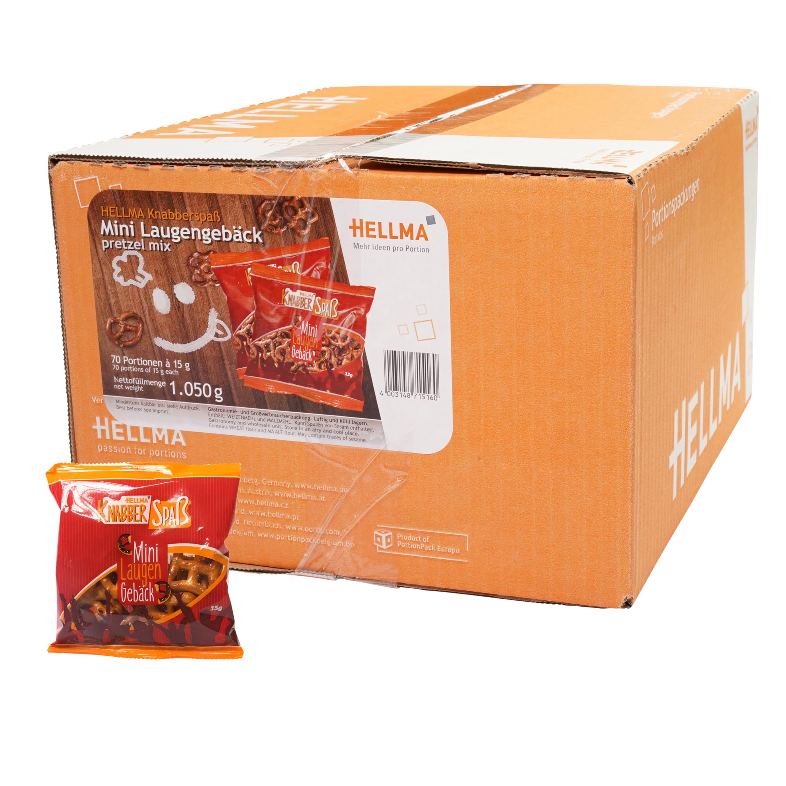 HELLMA 70101516 mini LaugenGebäck, im Portionsbeutel, 1.050 g Angebot bei HelloDeals