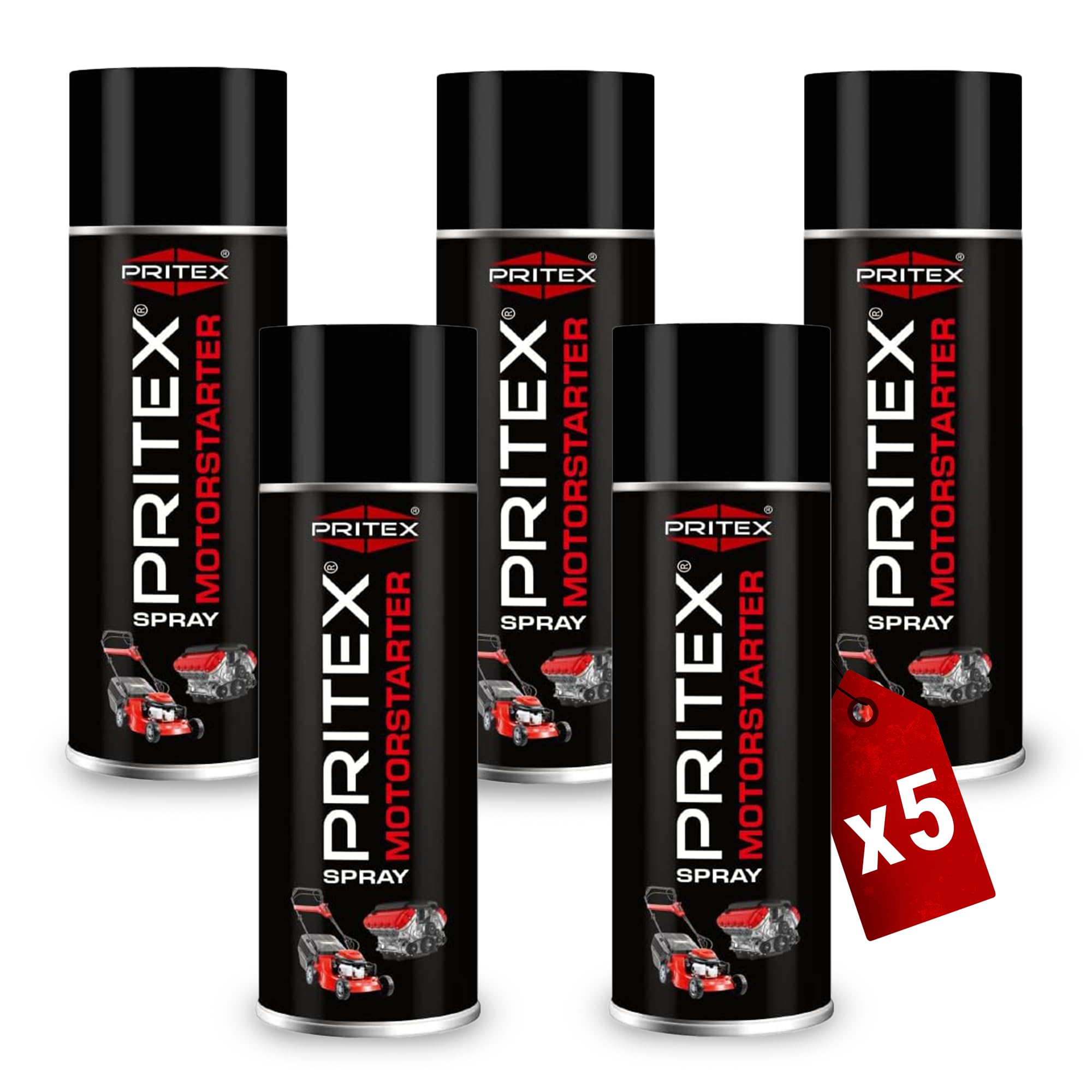 PRITEX – Motorstarter Spray 5X 400 ml – Starthilfespray für Benzin- & Dieselmotoren – schont Anlasser, Motor & Batterie – niedrige Zündtemperatur & hohe Zündenergie – für Auto, LKW & Landmaschinen 5 Stk. Angebot bei HelloDeals