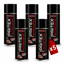 PRITEX – Motorstarter Spray 5X 400 ml – Starthilfespray für Benzin- & Dieselmotoren – schont Anlasser, Motor & Batterie – niedrige Zündtemperatur & hohe Zündenergie – für Auto, LKW & Landmaschinen 5 Stk. Angebot bei HelloDeals