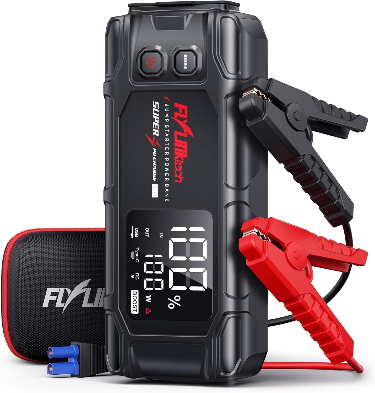FLYLINKTECH 8000A Starthilfe Powerbank für Pkw, 26800mAh Auto Starthilfe Powerbank mit PD65W In/Out Schnellladung, Jump Starter Auto für Alle Benzinmotor/12,0L Dieselmotor, Autobatterie-Starthilfe 8000Amp Angebot bei HelloDeals