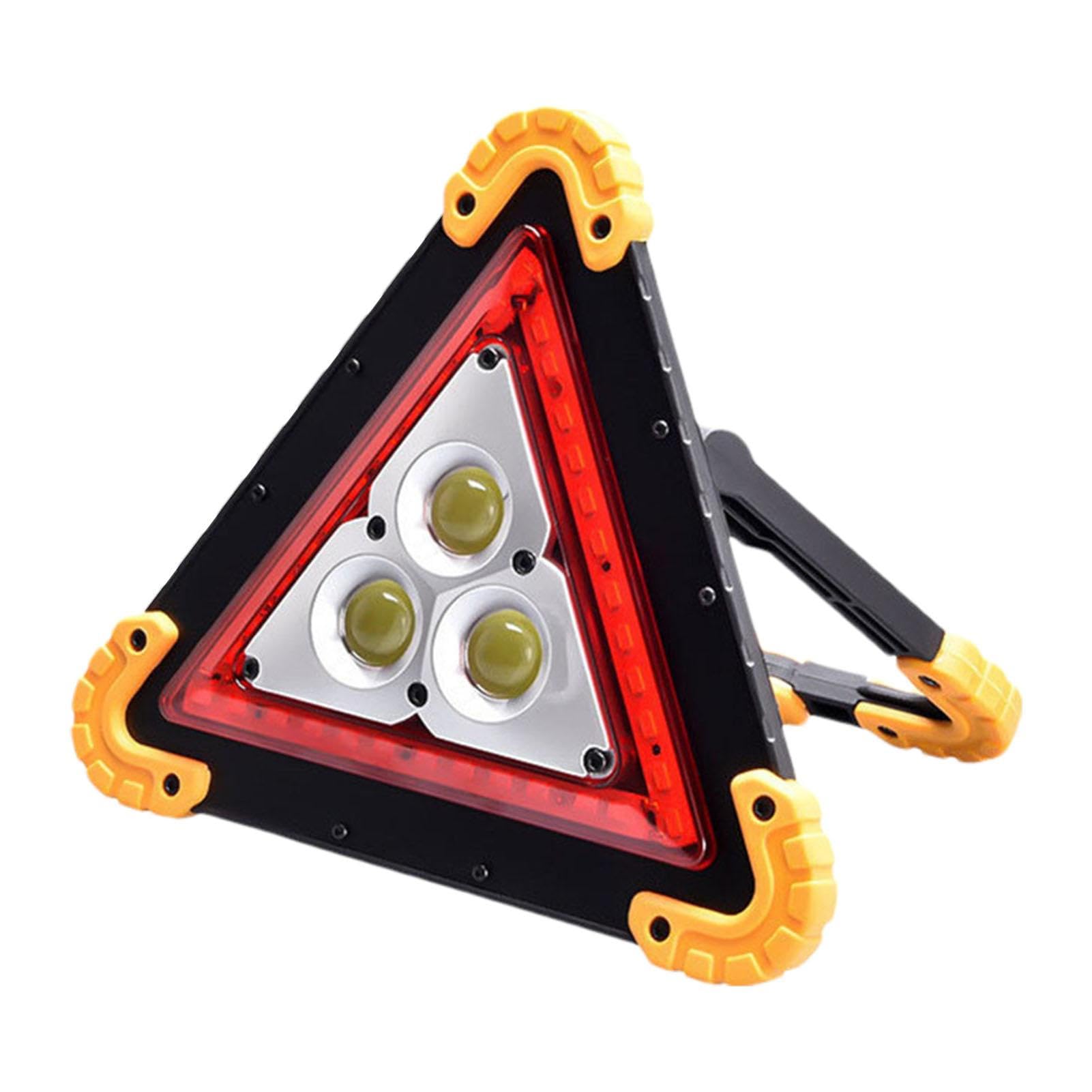 Raxove Safety Triangle Signal Light, Warning Triangle Light, Triangular Design Safety Lights for Vehicles,Multifunctional Car Warning Tripod with 4 Light Modes for Accident, Vehicle, Camping Hiking LL303 three lights Angebot bei HelloDeals