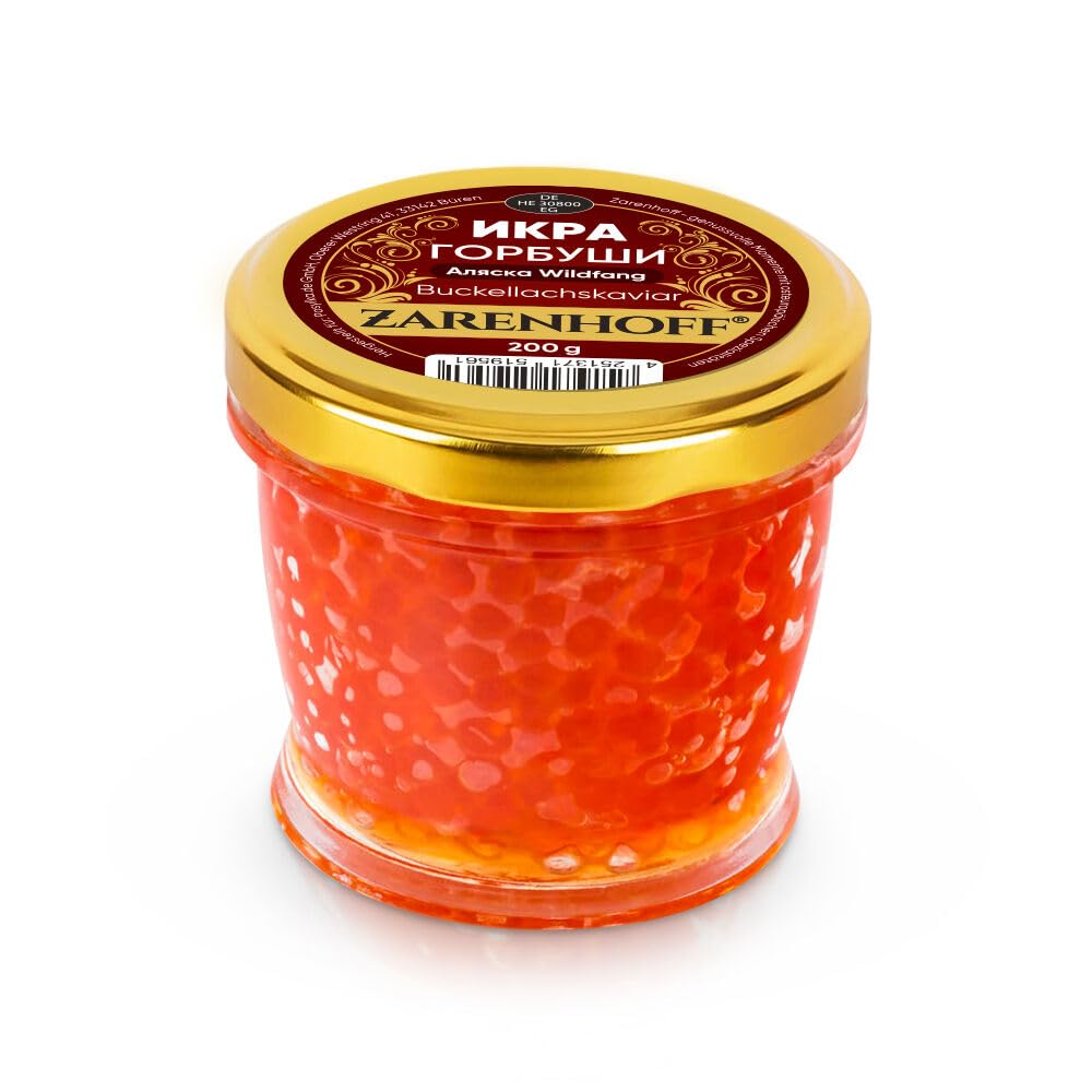 Kaviar aus Buckellachs Gorbuscha aus Alaska 200 g Glas, Roter Kaviar, икра Горбуши caviar Angebot bei HelloDeals